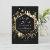 Chic Romantic bezaubernden Wald Hochzeit Save The Date (Stehend Vorderseite)