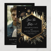 Chic Romantic bezaubernden Wald Hochzeit Save The Date (Vorne/Hinten)