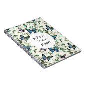 Chic Romantic Blue Butterfells Notizblock (Rechte Seite)