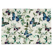 Chic Romantic Blue Butterflies Brautparty Große Geschenktüte (Vorderseite)