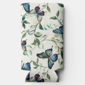 Chic Romantic Blue Butterflies Brautparty Selters Dosenkühler (Rückseite)