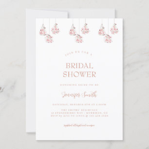 Chic Romantic Floral Brautparty Einladung