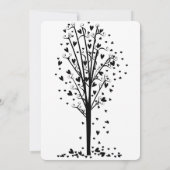 Chic Romantic Hearts Tree Wedding Einladung (Rückseite)