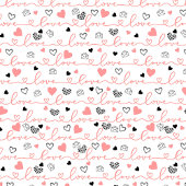 Chic Romantic Love Text Lettering Hearts Valentine Tischdecke