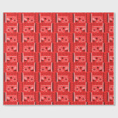 Chic Romantic Monogram Premium Valentinstag Geschenkpapier (Flach)