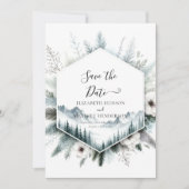 Chic Romantic Mountain Wedding Save The Date (Vorderseite)