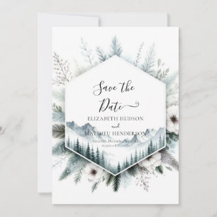 Chic Romantic Mountain Wedding Save The Date
