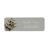 Chic Romantic Olive Branch Address Label (Vorne)