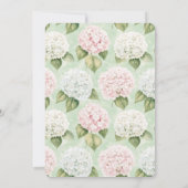 Chic Romantic Pink Blue White Floral Brautparty Einladung (Rückseite)