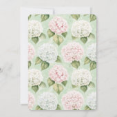 Chic Romantic Pink Blue White Floral Hochzeit Einladung (Rückseite)