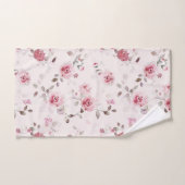 Chic Romantic Pink Floral Badhandtuch Set (Handtuch)