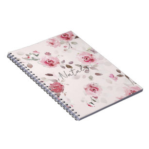 Chic Romantic Pink Floral Notizblock