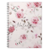 Chic Romantic Pink Floral Notizblock (Vorderseite)