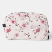 Chic Romantic Pink Floral Waschbeutel (Vorderseite)