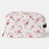 Chic Romantic Pink Floral Waschbeutel (Rückseite)