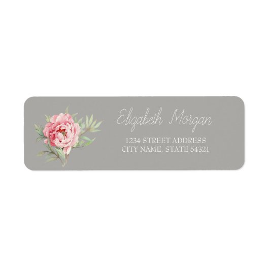 Chic Romantic Rose Address Label (Vorne)