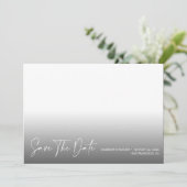 Chic Romantic Script Elegantes Foto Save The Date (Stehend Vorderseite)