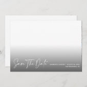 Chic Romantic Script Elegantes Foto Save The Date (Vorne/Hinten)