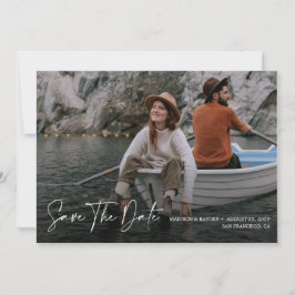 Chic Romantic Script Elegantes Foto Save The Date