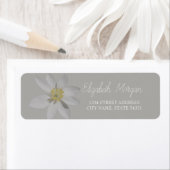 Chic Romantic White Daisy Address Label (Insitu)