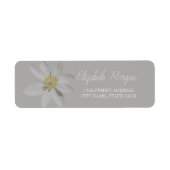 Chic Romantic White Daisy Address Label (Vorne)