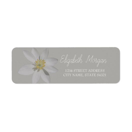 Chic Romantic White Daisy Address Label (Vorne)