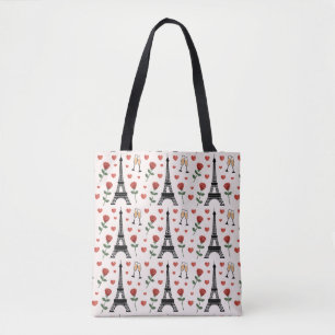 Chic Romantisches Paris Frankreich Eiffelturm & Ro Tasche