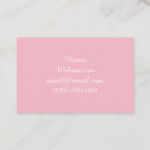 Chic, rosa gestreiftes Kirschblüten-Blumen-Muster Visitenkarte (Rückseite)