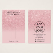 Chic rosa Glitzer Schmuckschmuck Haarspange Displa (Vorne & Hinten)