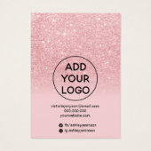 Chic rosa Glitzer Schmuckschmuck Haarspange Displa (Rückseite)