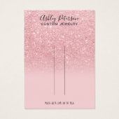 Chic rosa Glitzer Schmuckschmuck Haarspange Displa (Vorderseite)