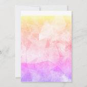 Chic rosa lila Einhorn-Tropfen Glitzer Weihnachten Einladung (Rückseite)