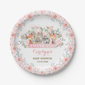 Chic-rosa Pappteller (Vorderseite)