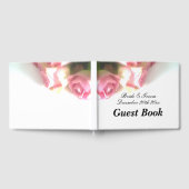 Chic rosa Rosa Blume Bouquet Hochzeitsgast-Buch Gästebuch (Voll)