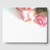 Chic rosa Rosa Blume Bouquet Hochzeitsgast-Buch Gästebuch (Rückseite)