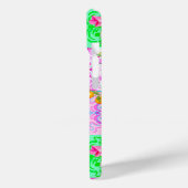 Chic rosa sizilianische Zitruscollage Blumenziegel Case-Mate iPhone Hülle (Rückseite / Links)