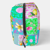 Chic rosa sizilianische Zitruscollage Blumenziegel Waschbeutel (Rechts)