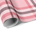 Chic-rosa u. graues kariertes Mode-Muster-Party Geschenkpapier<br><div class="desc">kundenspezifisches Packpapier</div>