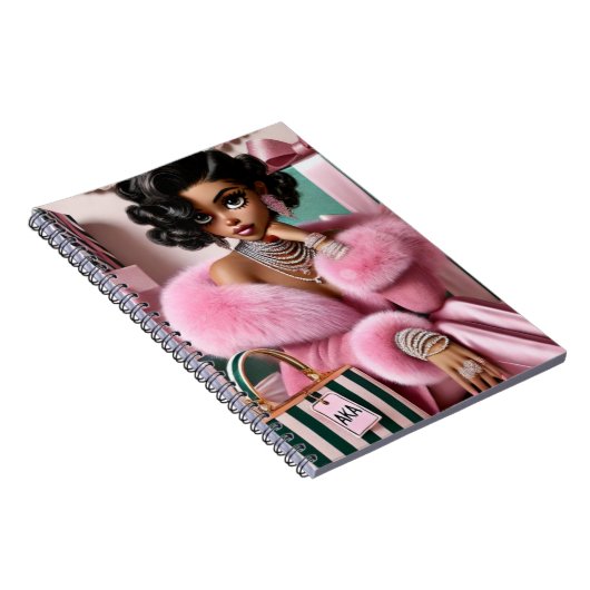 Chic Rosa und Grün Notizblock (Rechte Seite)