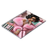 Chic Rosa und Grün Notizblock (Linke Seite)