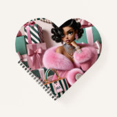 Chic Rosa und Grün Notizblock (Vorderseite)