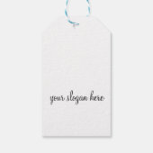 Chic rosa und schwarz Aquarellpinsel Makeup Geschenkanhänger (Rückseite)