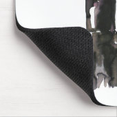 Chic rosa und schwarz Aquarellpinsel Makeup Mousepad (Ecke)