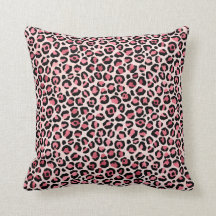Chic rosa und schwarz leopard drucken