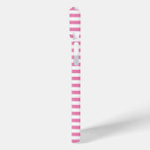 Chic Rosa und Weiß gestreift Case-Mate iPhone Hülle (Rückseite / Links)