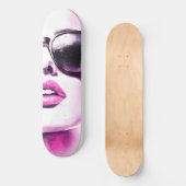 Chic rosa Wasserfarbe Mode Frau Sonnenbrille Skateboard (Vorderseite)