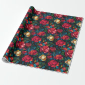 Chic Rose Blume Einzigartiges Wrapping Paper Geschenkpapier (Ungerollt)