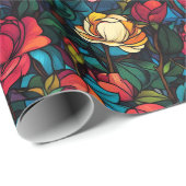 Chic Rose Blume Einzigartiges Wrapping Paper Geschenkpapier (Rolleneckpunkt)