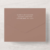 Chic Rose Blush Foto Hochzeit All In One Einladung (Rückseite)