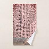 Chic Rose Blush Stringperlen Personalisiert Badhandtuch Set (Handtuch)